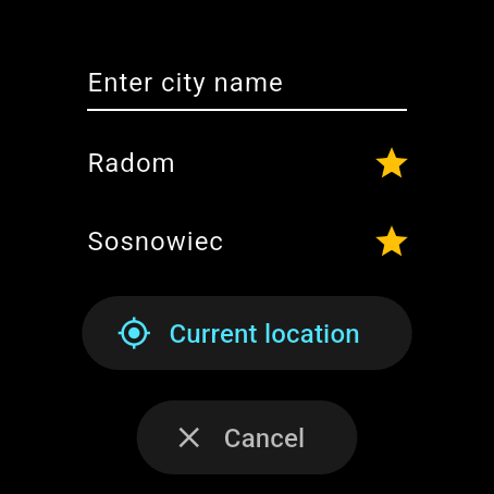 WeatherApp on Wear OS